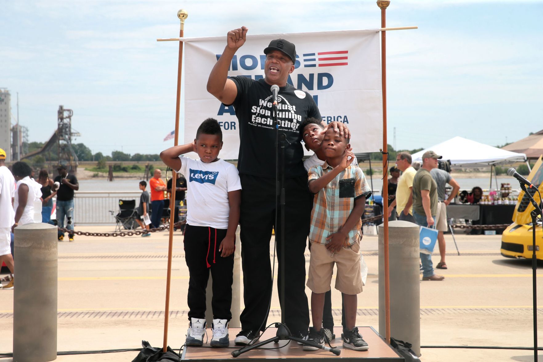 Moms Demand Action for Gun Sense in America rally at Arch grounds
